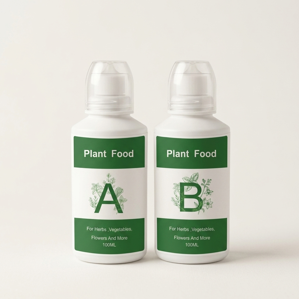 Gardenia Plant Food bottles A and B