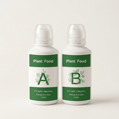 Gardenia Plant Food bottles A and B