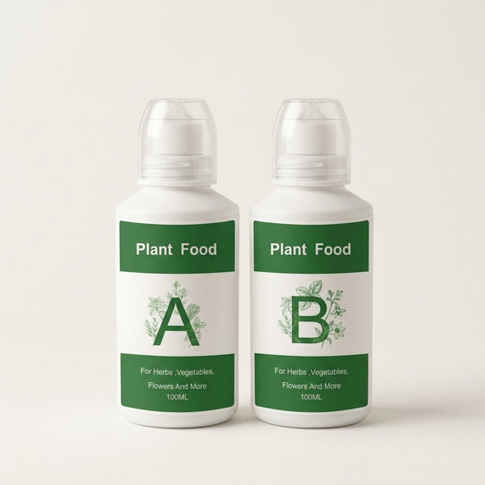 Gardenia Plant Food bottles A and B